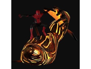 spiderman far home model marvel universe molten man sculpture spidey 3d print model - Mito3D