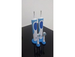 oral-b braun tooth brash holder stand brush head bathroom toothbrush 3d print model - Mito3D