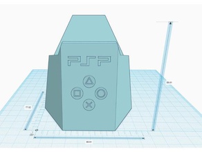 psp hexastand v1 La impresión en 3d la consola hexágono hexagonal playstation plinto 1000 sony de pie los juegos video 3d print model - Mito3D