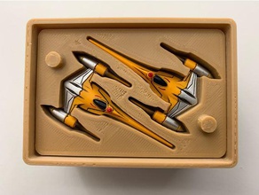n-1 starfighter bin stanley organizer toy & game accessories xwing miniatures tmg 3d print model - Mito3D