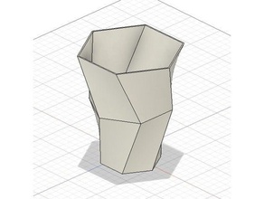 polygon vase decor twisted 3d print model - Mito3D
