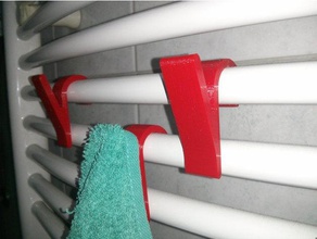 round radiator hook organization towel 3d print model - Mito3D