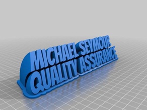 micheal de la oficina personalizado 3d print model - Mito3D