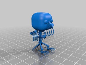 skeleton parrot pop figure 3d printing 3d print model - Mito3D