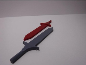 mini play sword toy & game accessories knight simple swords tinkercad 3d print model - Mito3D