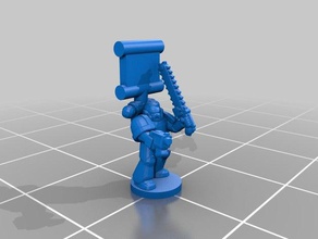 epic 40k marine remixes 6mm battle leader heavy bolter sergeant space wolf wolves priest 3d print model - Mito3D