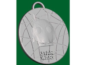 star wars medallón 10 3d colgante la joyería las joyas los medallones el starwars de 3d print model - Mito3D