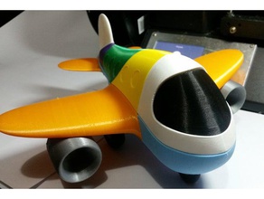 deemoss puzzle plane remix inner magnets puzzles airplanes children planes toy 3d print model - Mito3D