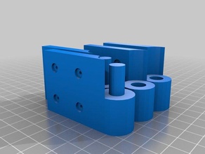 simple large cranked hinge pair replacement parts 3d print model - Mito3D