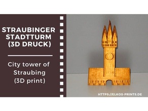 city tower straubing lower bavaria germany buildings & structures 3d print model - Mito3D