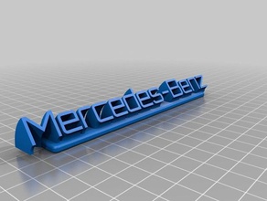 mercedes benz office personalizado 3d print model - Mito3D