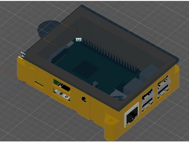 raspberry pi 35in hdmi case electronics display kuman 3 housing 3D print model - Mito3D
