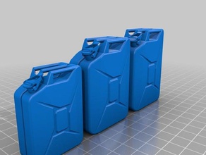 jerry can different sizes r c vehicles 3d print model - Mito3D