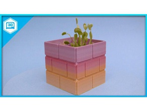 mario brick planter games nintendo 3d print model - Mito3D