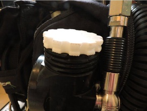 lungbung ventilación sin jj-ccr camiseta de la pieza rebreather buceo 3d print model - Mito3D
