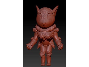 fox 3d printing creature furry 3d print model - Mito3D
