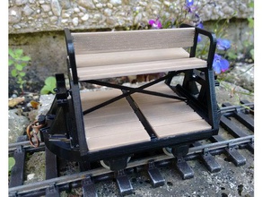 open coach body narrow gauge tipper wagon chassis mechanical toys 32mm garden railway model trains sm32 train 3d print model - Mito3D