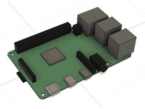 raspberry pi 4 factice fusion360 fichiers de l'électronique 3d print model - Mito3D
