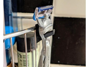 razor holder bathroom gilette stand shaver shaving 3d print model - Mito3D