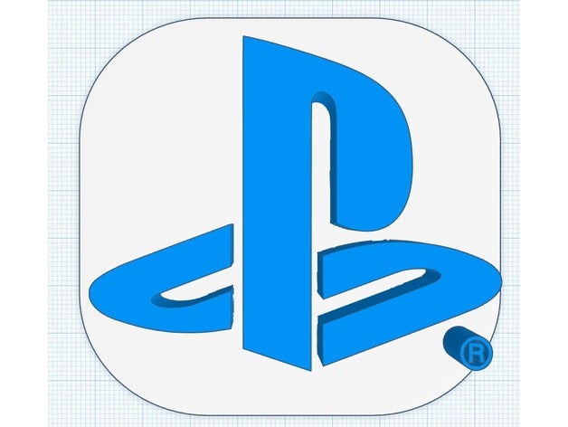 playstation-logo video-Spiele gaming logo madewithtinkercad playstation pslogo svg 3D print model - Mito3D