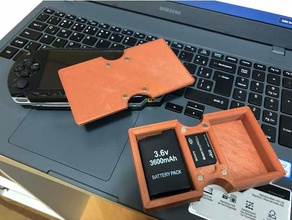 sony psp 2x batteria supplementare + memory stick caso video giochi playstation 1000 3d print model - Mito3D