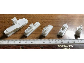 benchy battleship game fleet games 3d print model - Mito3D