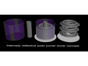 internamente riflettente solar power tower concetto 01 di ingegneria l'energia solare il pannello 3d print model - Mito3D
