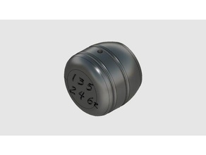 shift knob 6 speed automotive fiat stilo gear gearball gearbox 3d print model - Mito3D