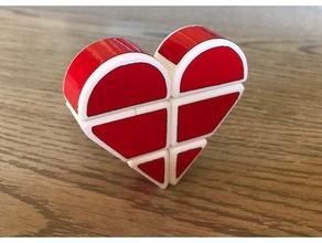 cuore 1x2x3 i puzzle Puzzle 3d rompicapo cubo di felice compleanno giorno san valentino rubik il mod rubikscube rubiks cube twistypuzzes twisty tortuoso a cubetti cubi regalo valentinesday regali 3d print model - Mito3D