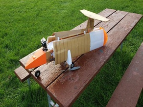 hf3d nebula wing extensions added r c vehicles airplane foamboard foam board plane rc 3d print model - Mito3D