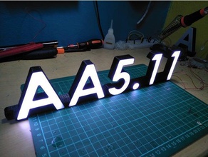 texto personalizado número da casa exterior e jardim diodo emissor de luz tira led 3d print model - Mito3D