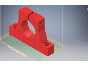 soporte ruleman de 23 mm externo con tuerca cuadrada Impresora 3d las piezas 3d print model - Mito3D