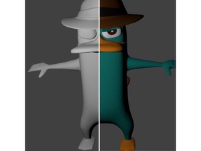 perry platypus - agent p 3d printing agentp agente ferb phineas 3d print model - Mito3D