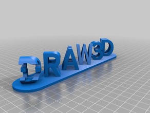draw 3d-mark 3d signs & logos customized 3d print model - Mito3D