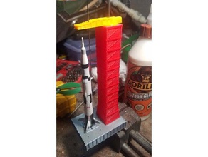apollo plataforma de lançamento micro maxx foguetes hobby adaptador 11 foguete 3d print model - Mito3D