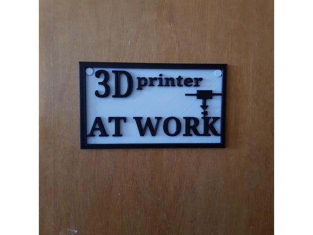 2d door sign panel art panneau 3D print model - Mito3D