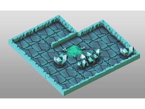 crystal formation-Vorschau Spielzeug & Spiele dnd Fliesen dungeons dragons dungeon tiles pathfinder-Fliesen rpg rpg-Fliesen tabletop wyvern 3d print model - Mito3D