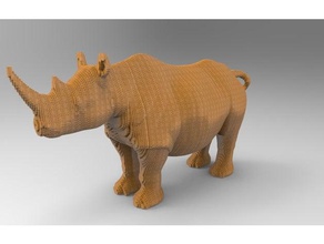rhino animais 3d print model - Mito3D