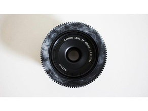 canon ef 40mm seamless lens gear camera eos dslr follow focus gears videography 3d print model - Mito3D