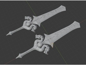 mondo di warcraft - ashkandi oggetti scena spada 3d print model - Mito3D