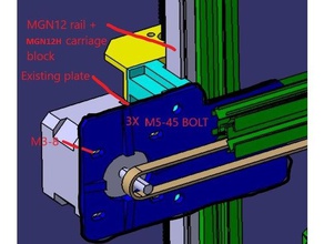 adimlab axe z rail de guidage linéaire mod L'imprimante 3d pièces 3d print model - Mito3D