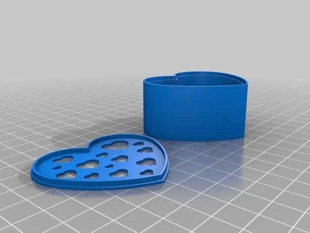 heart box decor light 3D print model - Mito3D