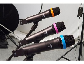 microphone akg tetrad d5 p5 color label audio 3d print model - Mito3D