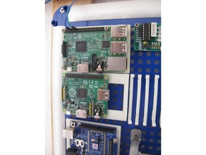 raspi monte métrica de tablero frambuesa-halterung f r metrisches pegboard portaherramientas y cajas el raspberry pi 3d print model - Mito3D