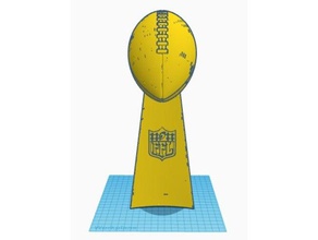 fantasy football trophée de la moitié l'échelle sport et loisirs le champion championnat fantaisie league lombardi trophy nfl super bowl 3d print model - Mito3D