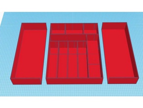 modular talheres da bandeja cozinha e sala de jantar personalizável gaveta a armazenamento 3d print model - Mito3D