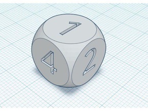 number dice d6 gaming 3d print model - Mito3D