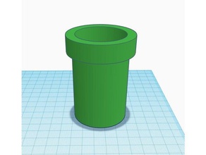 mario green pipe decoration pencil holder pot buildings & structures 3d print model - Mito3D
