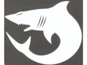 space shark insignias animals 40k carcharodons insignia warhammer 3d print model - Mito3D