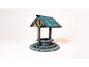 wishing well - scatter terrain laser cut toy & game accessories boardgame boardgames dnd miniature 28mm scenery tabletop gaming rpg wargame wargaming 3d print model - Mito3D